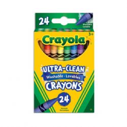 CRAYOLA - 24 CRAYONS CIRE LAVABLES